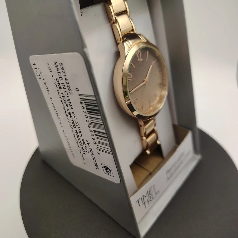 Time And Tru Women's Quartz Watch Rose Gold Adjustable‎ Links New battery NIB